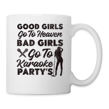 Karaoke Singer Vintage Good Girls - Tasse - Weiß - Rechts