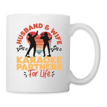 Chanteur de karaoké Mari Femme - Mug blanc - blanc - Droite