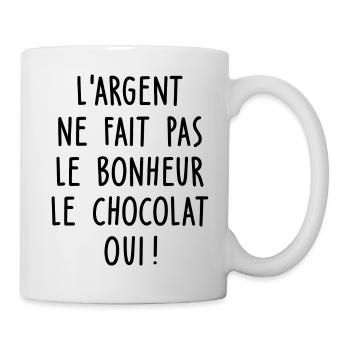 cadeau humour chocolat - Mug blanc - blanc - Droite
