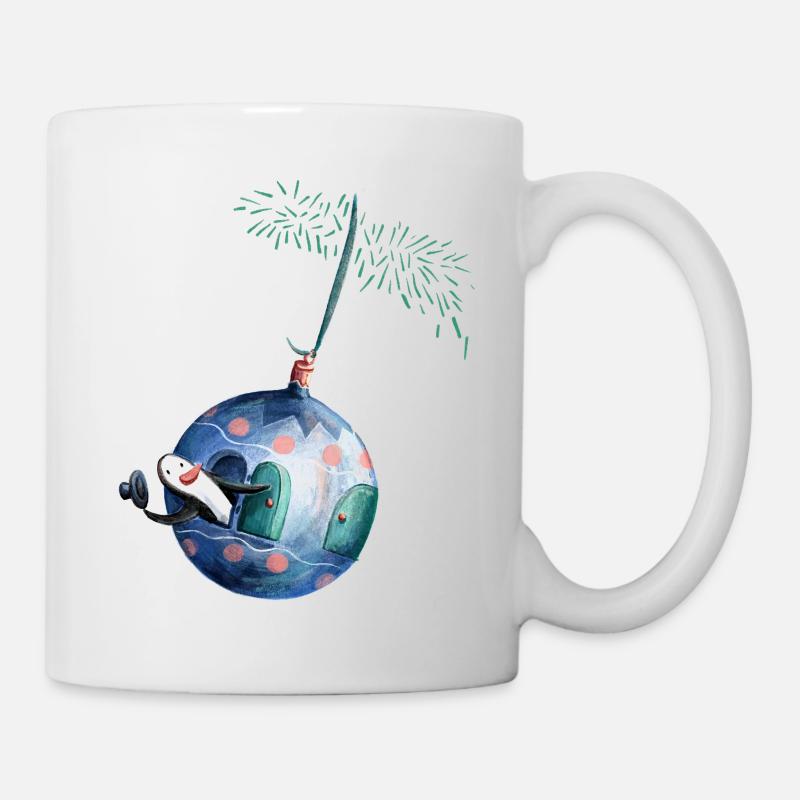 Christmas bauble penguin - Mug - white