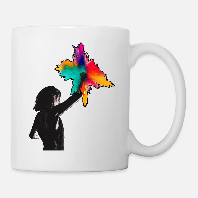 Amelie picto parachutes - Mug blanc - blanc