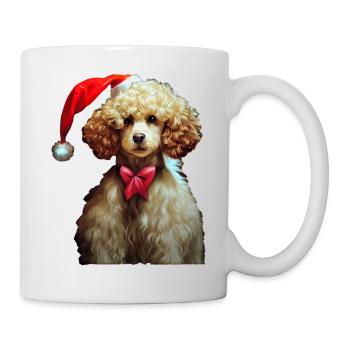 Caniche Noël - Mug blanc - blanc - Droite