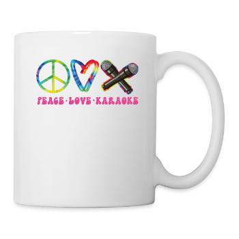 Karaoke Singer Retro Tie Dye Peace - Mug - white - Right