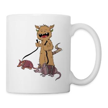 Monstre et tatous - Mug blanc - blanc - Droite