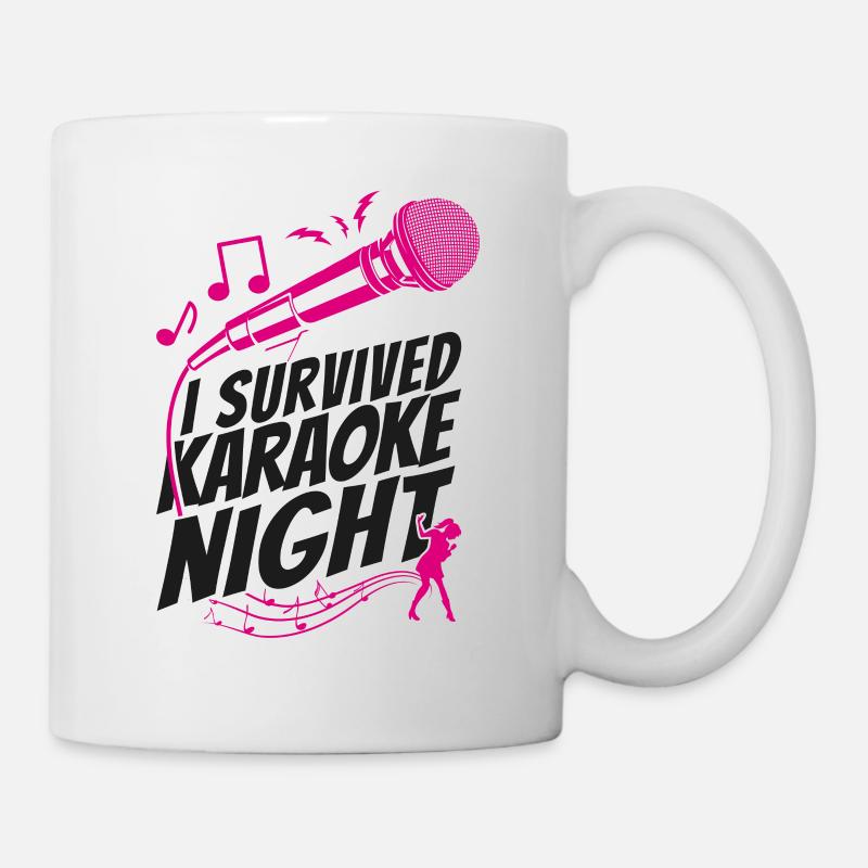 Karaoke Singer I Survived Karaoke - Tasse - Weiß