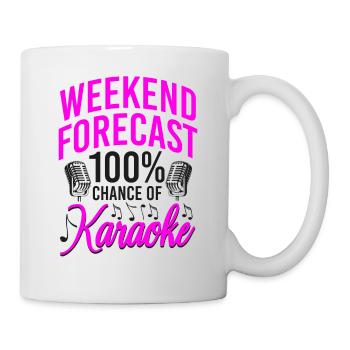 Prévisions du week-end de karaoké Singer - Mug blanc - blanc - Droite