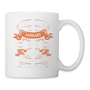 The legends were born in January 1976 gift - Mug - white - Right