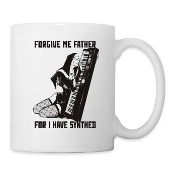 Forgive Me Father For I Have Synthed Synthesizer - Mug - white - Right