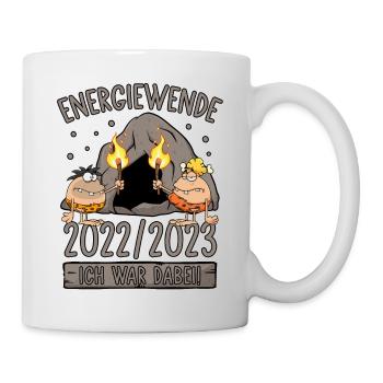 Energiewende 2022/2023 - Ich war dabei! Steinzeit - Tasse - Weiß - Rechts