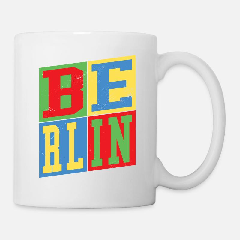 Berlin Germany City Colorful Skyline Home - Mug - white