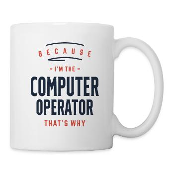 Computer Operator Job Occupation - Mug - white - Right