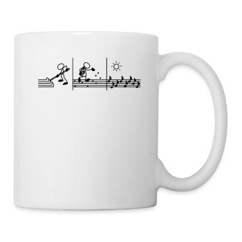 Make music music note clef musician - Mug - white - Right
