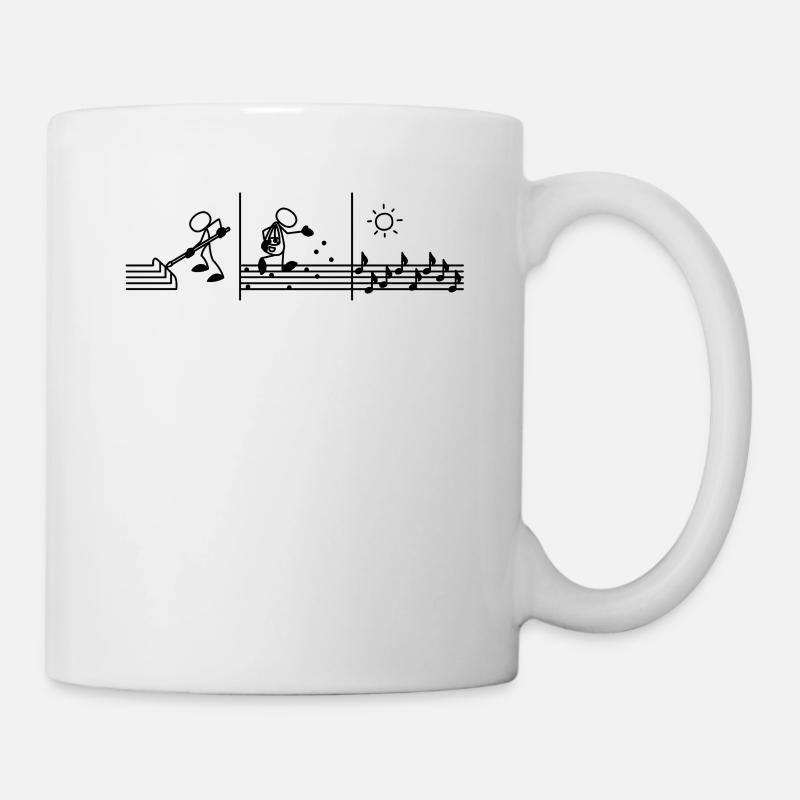 Faire de la musique Note de musique Clé de sol - Mug blanc - blanc