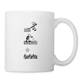 Make music music note clef musician - Mug - white - Right