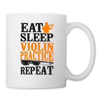 Violin Violinist Vintage Eat Sleep - Mug - white - Right