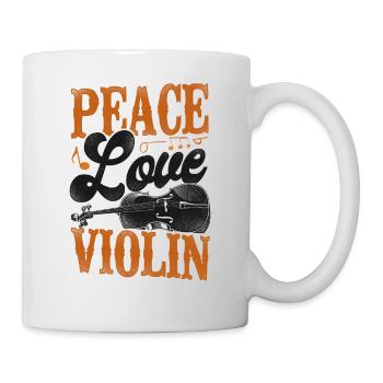 Violon Violoniste Fille Vintage - Mug blanc - blanc - Droite