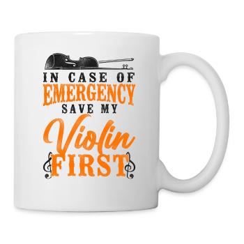 Violin Violinist Vintage In Case - Tasse - Weiß - Rechts