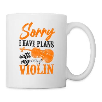 Violin Violinist Vintage Sorry I - Tasse - Weiß - Rechts