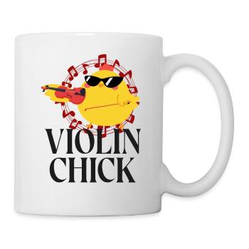 Violon Violoniste Fille Poulet - Mug blanc - blanc - Droite