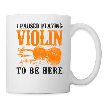 Violin Violinist Vintage I Paused - Mug - white - Right