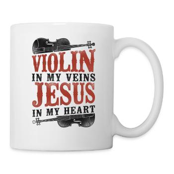 Violin Violinist Jesus Christian - Tasse - Weiß - Rechts
