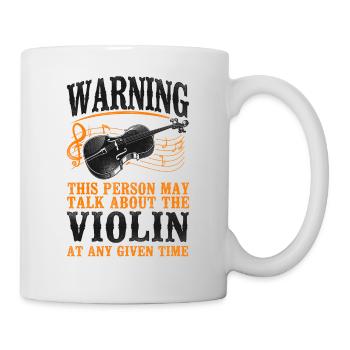 Violin Violinist Vintage Warning - Tasse - Weiß - Rechts