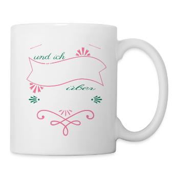 bullterrier geburtstagsgeschenkidee statement - Tasse - Weiß - Rechts