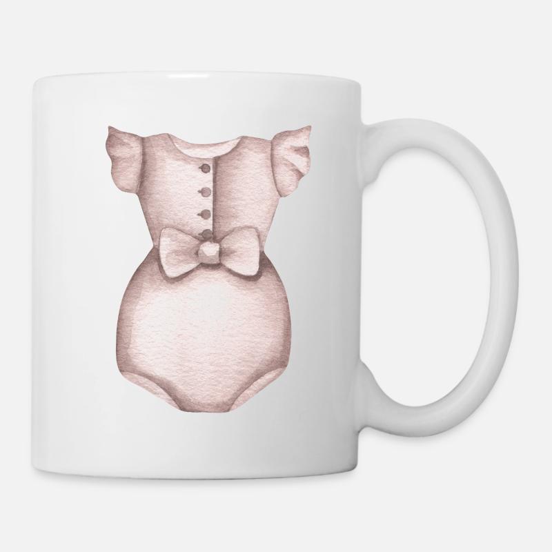 Rosa Kleid - Tasse - Weiß