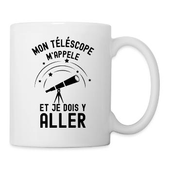 Téléscope Astronome amateur - Mug blanc - blanc - Droite