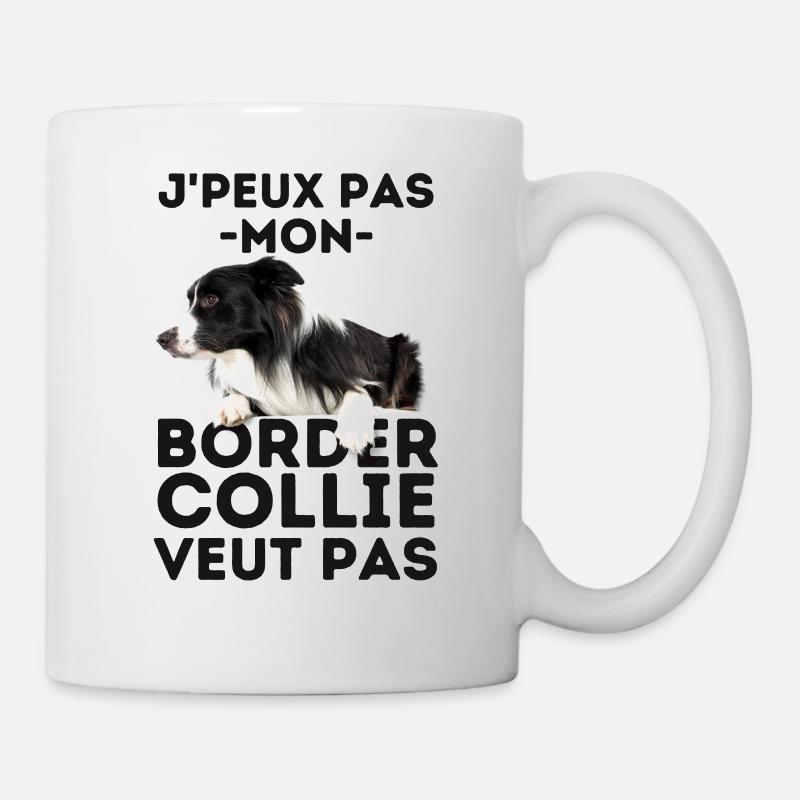 Mon Border collie veut pas - Mug blanc - blanc