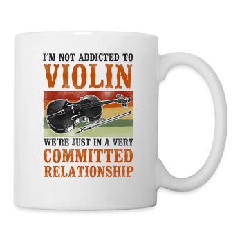 Violin Violinist Vintage Retro I'm - Tasse - Weiß - Rechts
