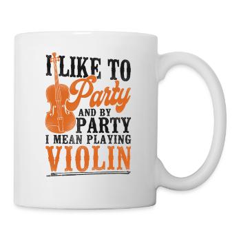 Violin Violinist Vintage I Like To - Tasse - Weiß - Rechts