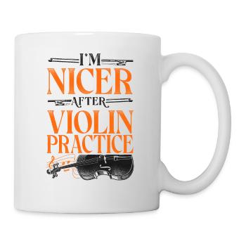 Violon Violoniste Vintage I’m Nicer - Mug blanc - blanc - Droite