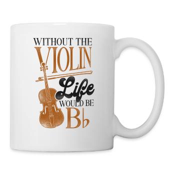 Violin Violinist Pun Vintage - Tasse - Weiß - Rechts