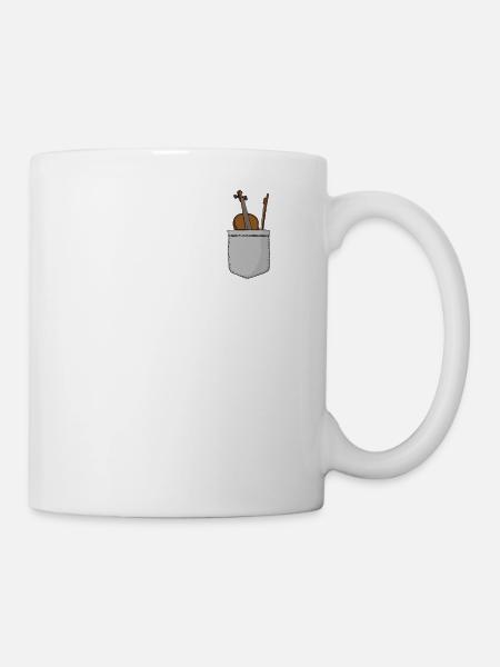 Violin Violinist Pocket - Tasse - Weiß
