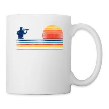 Violon Violoniste Rétro Vintage - Mug blanc - blanc - Droite