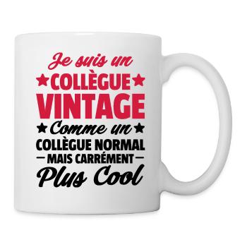 je suis un collègue vintage / cadeau collègue - Mug blanc - blanc - Droite