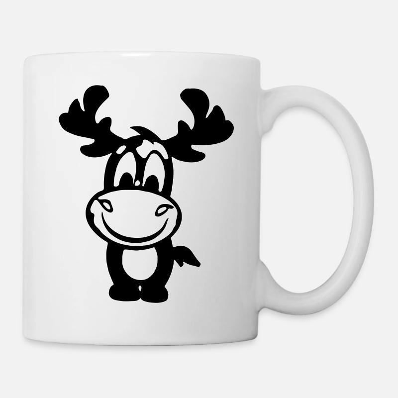 Elch Vektor Geschenkidee - Tasse - Weiß