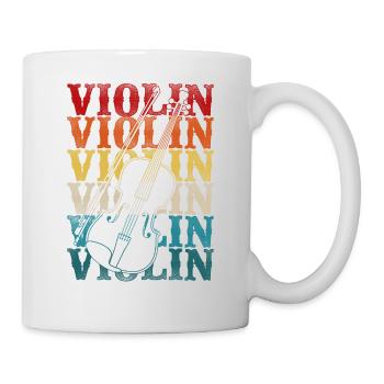 Violin Violinist Retro Vintage - Mug - white - Right