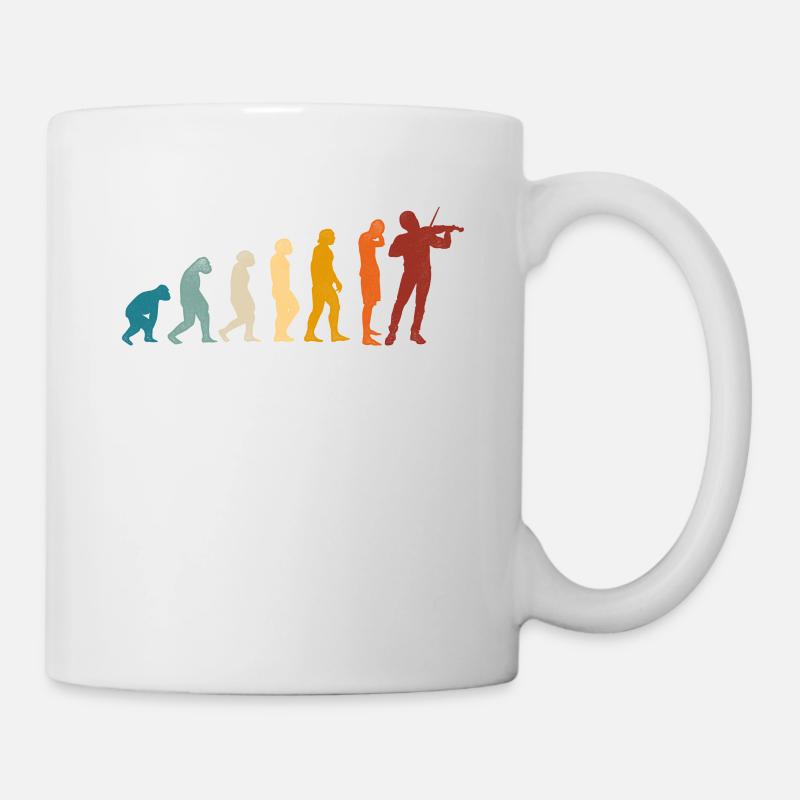 Violon Violoniste Evolution Retro - Mug blanc - blanc