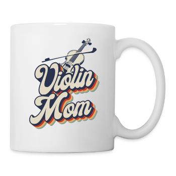 Violon Violoniste Maman Rétro Vintage - Mug blanc - blanc - Droite