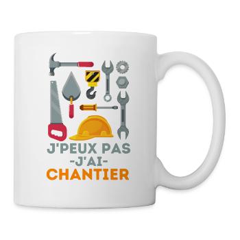 chantier de construction worker maçon - Mug blanc - blanc - Droite