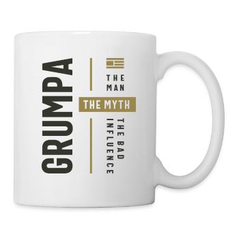 Grumpa Man Myth The Bad Influence - Dad Grandpa - Mug - white - Right