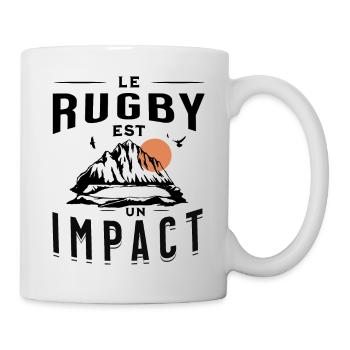 le rugby est un impact - Mug blanc - blanc - Droite