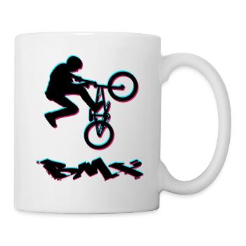 BMX Fahrrad - Tasse - Weiß - Rechts