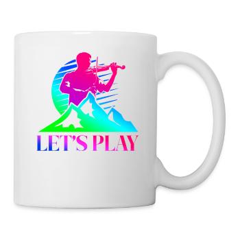 Violon Violoniste Rétro Années 80 90s - Mug blanc - blanc - Droite