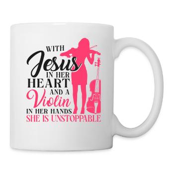 Violoniste Violoniste Jesus Faith - Mug blanc - blanc - Droite
