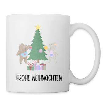 Frohe Weihnachten Baum schmücken - Tasse - Weiß - Rechts