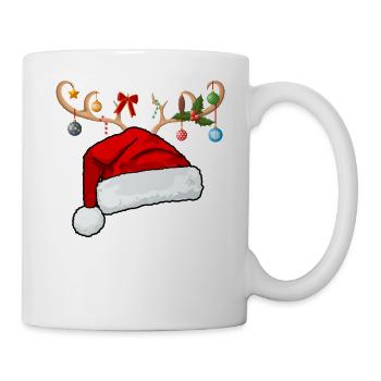 Lettre L bonnet de Noël - Mug blanc - blanc - Droite