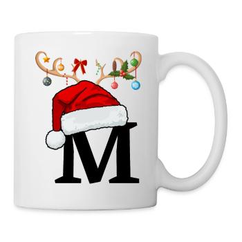 Brief M Weihnachtsmütze - Tasse - Weiß - Rechts